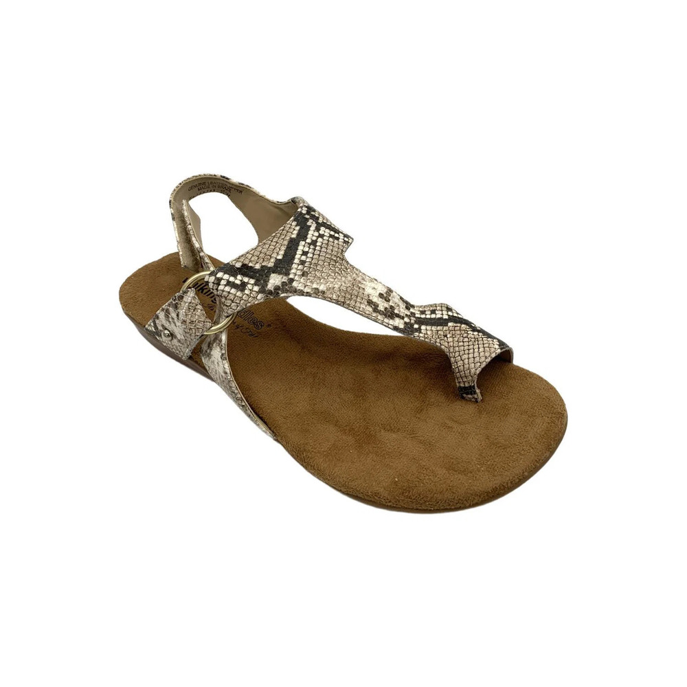 Walking Cradles Women's Natalia Sandals Bone/Brown/Snake - Wide